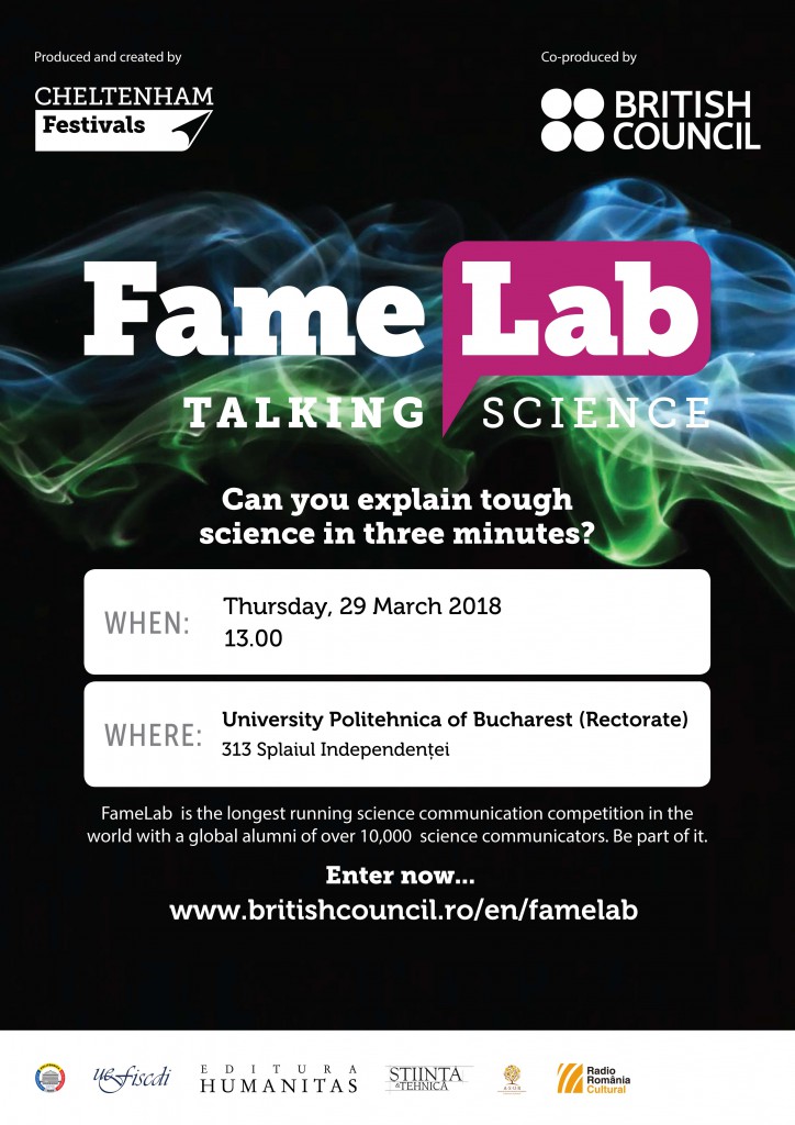 Famelab International Posters 2018 UPB 1